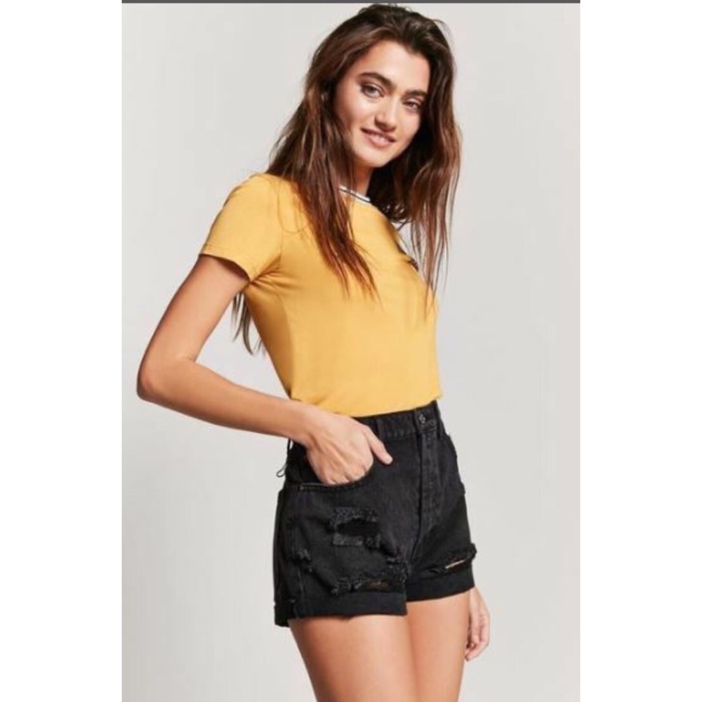 NWT High Waisted Distressed Denim Short